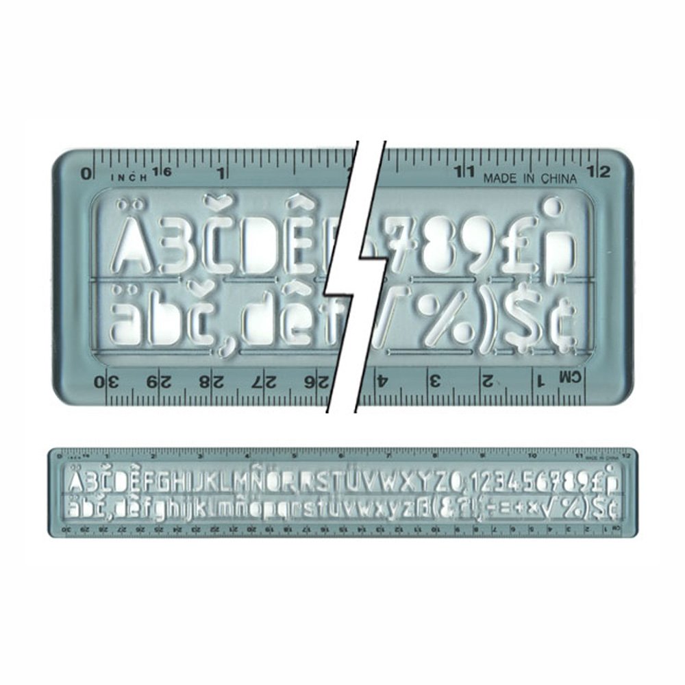Westcott KT-35 Combo Lettering Guide: Drawing & Drafting Template