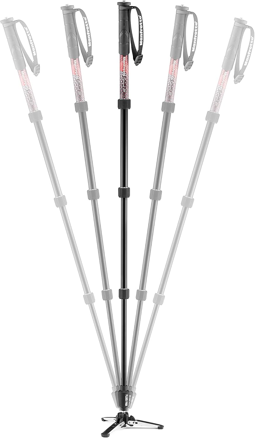 Manfrotto MVMELMIIA4 Element MII Video Monopod: Fluid Base, Red