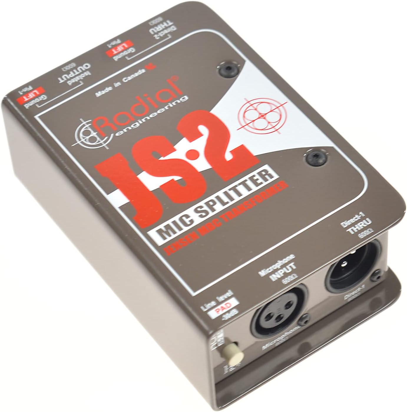 Radial Engineering R800 1022 JS2 Passive Mic Splitter DI Box
