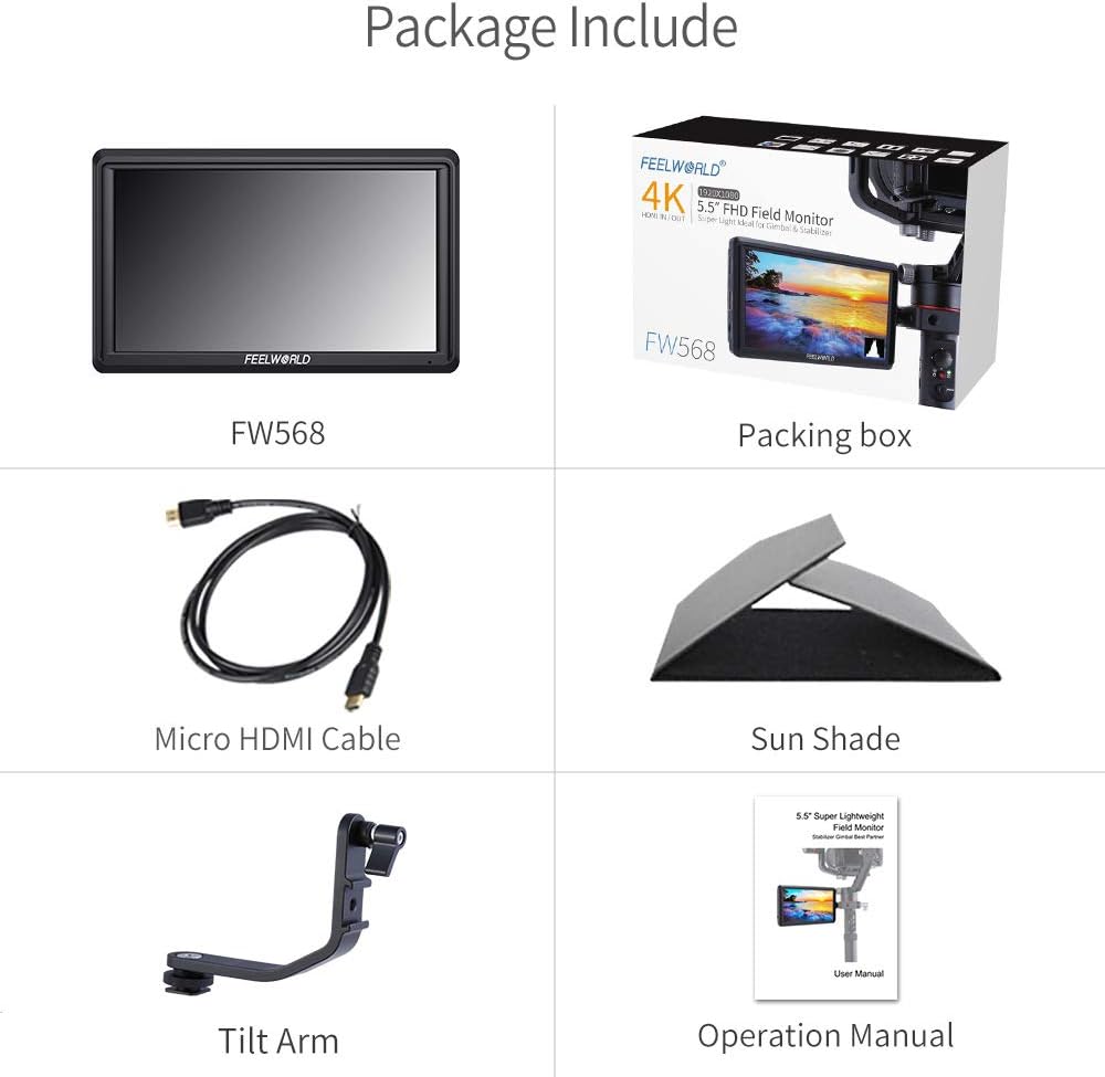 FEELWORLD FW568 5.5" Camera Field Monitor 4K HDMI