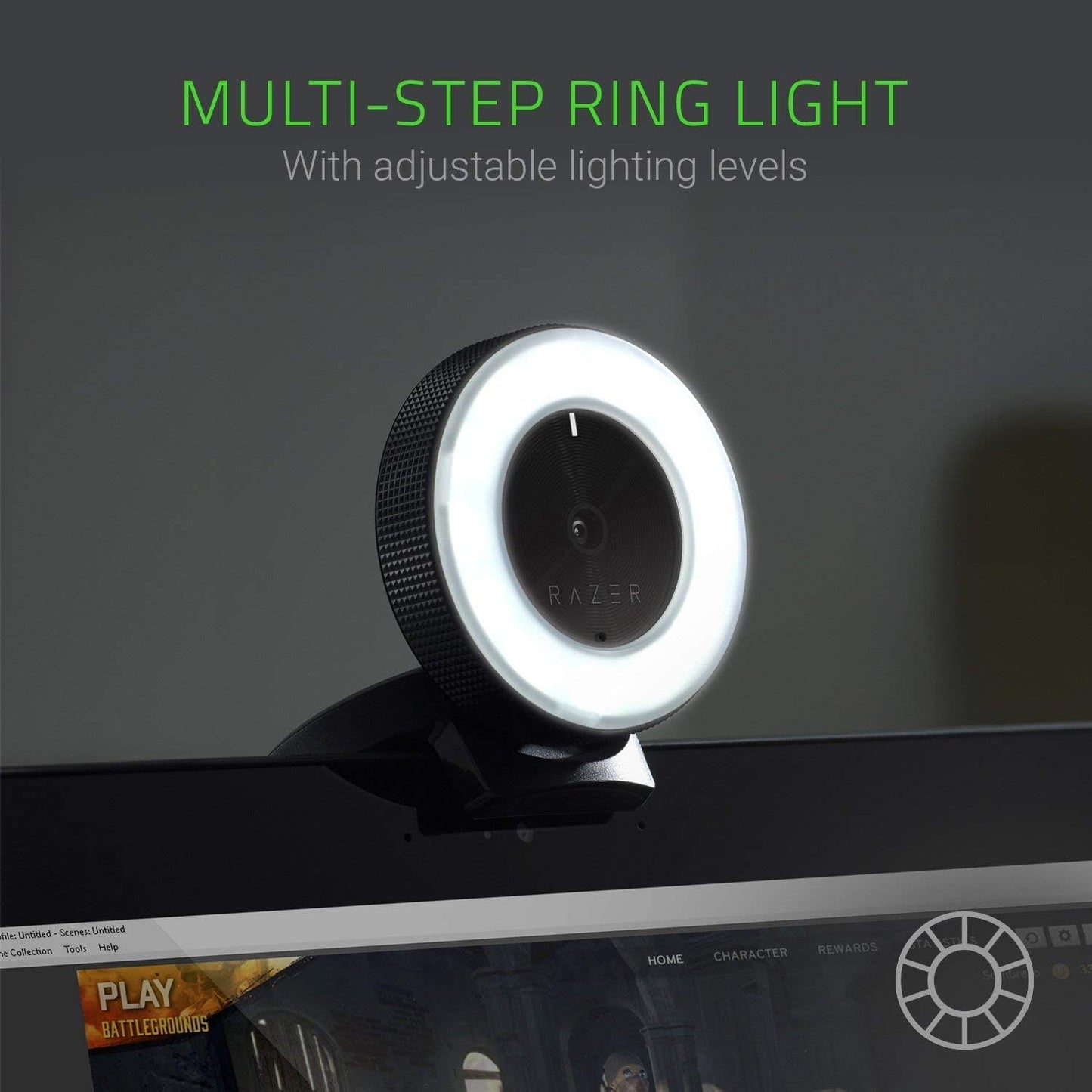 Razer RZ.AC.KR.01.RT Kiyo 1080p Streaming Webcam with Light