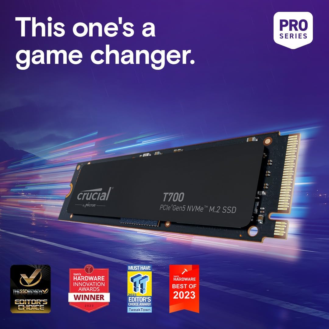 Crucial CT4000T700SSD3 T700 4TB Gen5 NVMe M.2 SSD