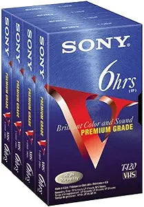 Sony 4T120VHGF/WS High Grade 120 Minute VHS Cassettes