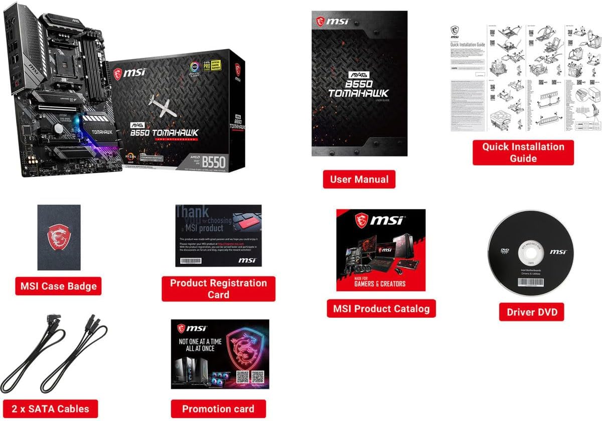 MSI MAG B550 TOMAHAWK AMD Gaming Motherboard