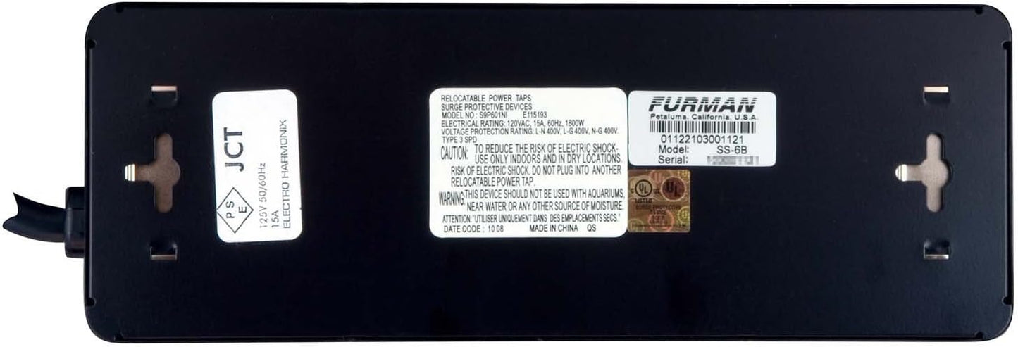 Furman SS6B Power Conditioner Surge Suppressor 6 Outlet