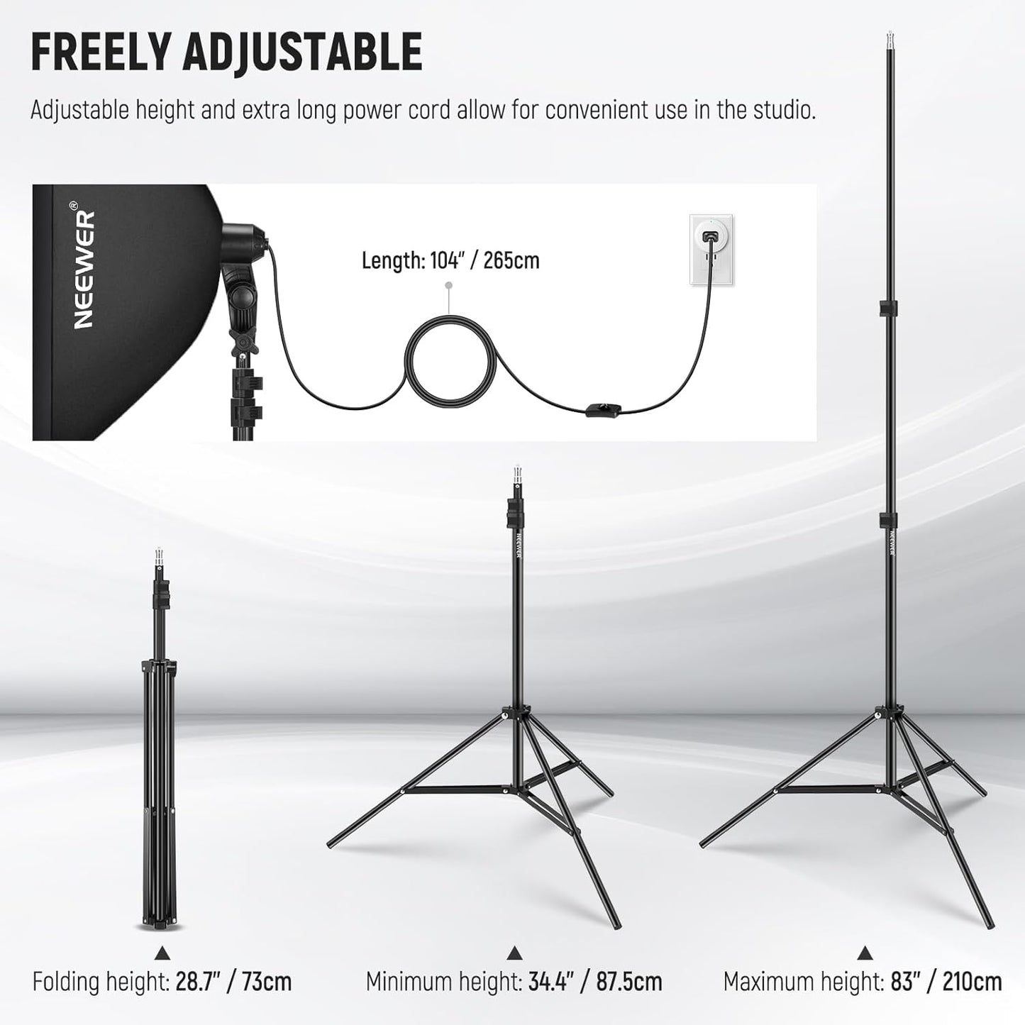 Neewer NK200 700W Equivalent Softbox Lighting Kit