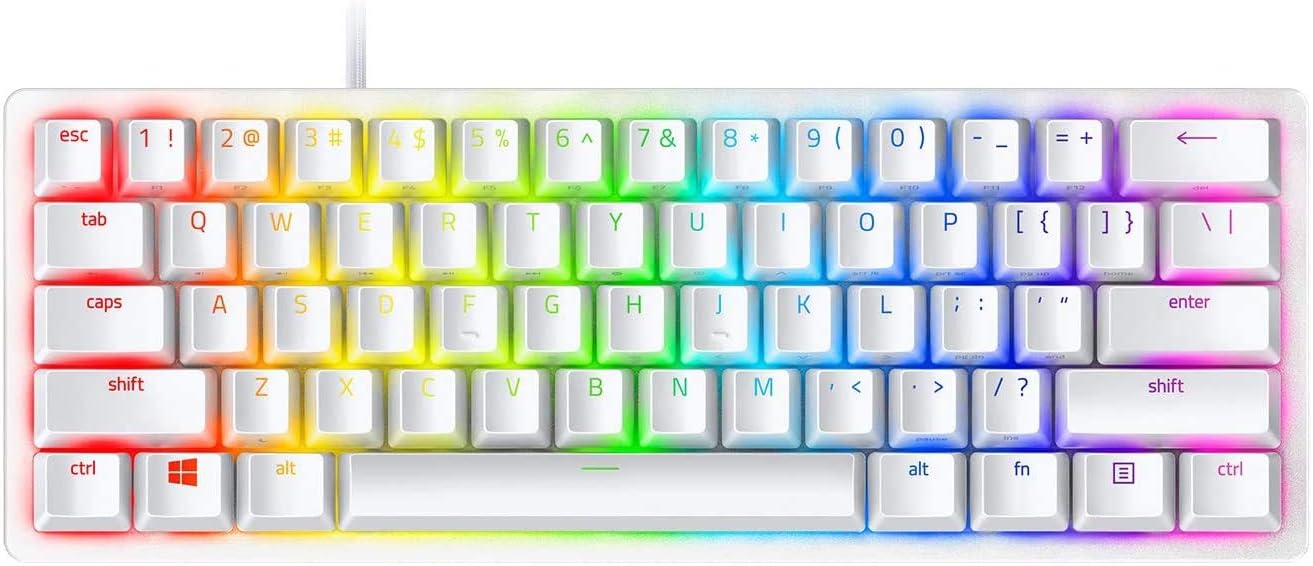 Razer RZ03-03390300-R3M1 Huntsman Mini 60% White Keyboard