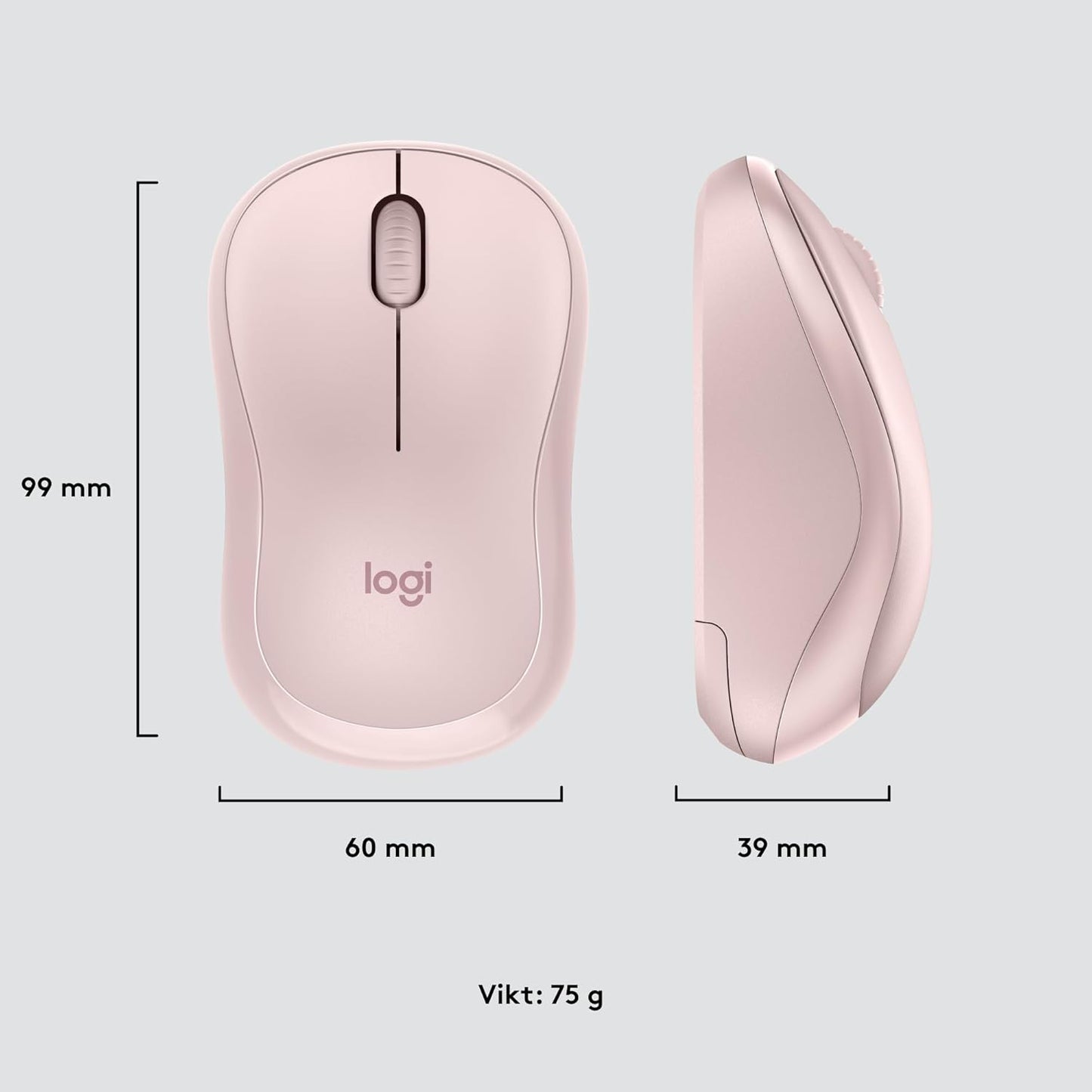 Logitech 910-006129 M220 Pink Silent Wireless Mouse