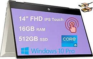 HP Pavilion X360 14" 2-in-1 Laptop - i5, 16GB, 512GB SSD, Touch