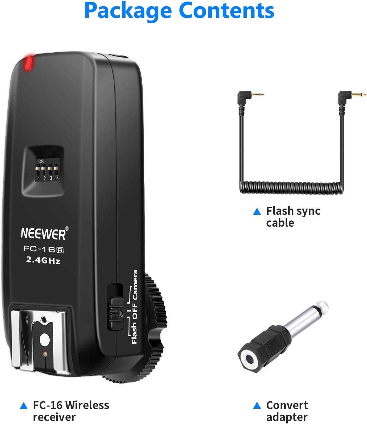 Neewer 10081863@@1 FC-16 Wireless Flash Receiver