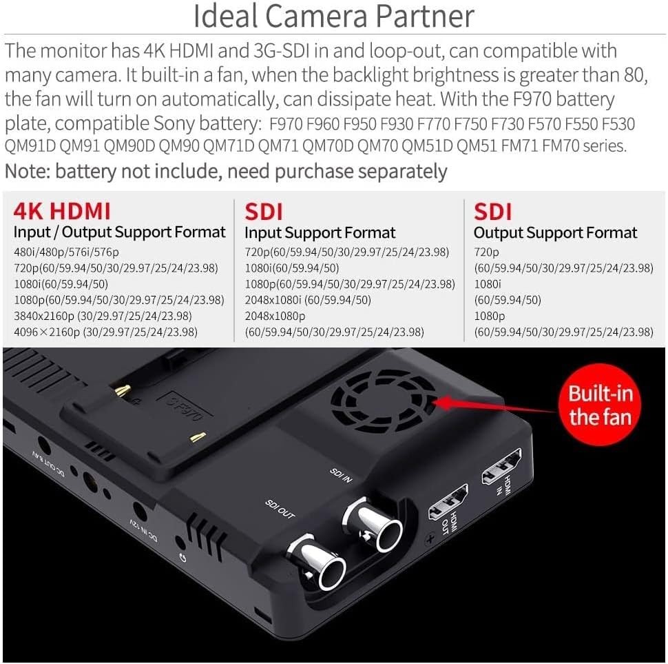 FEELWORLD LUT6S 6" 2600nit SDI HDMI Monitor Kit