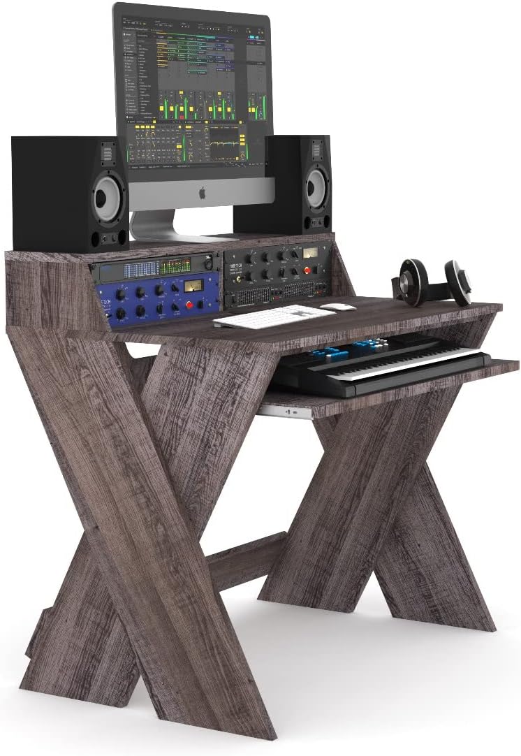 Glorious AMS-SOUND-DESK-COM-WAL Compact Studio Desk Walnut