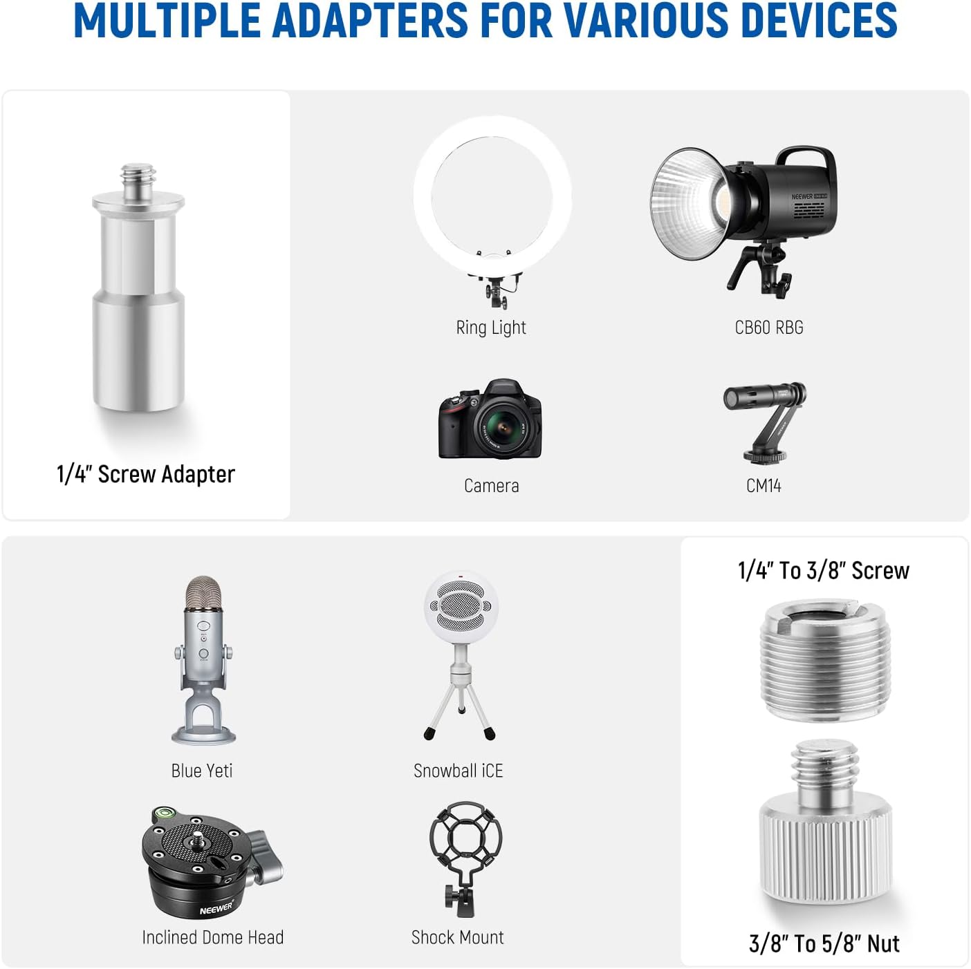 Neewer 10103795 Overhead Camera Mount Stand Phone Holder