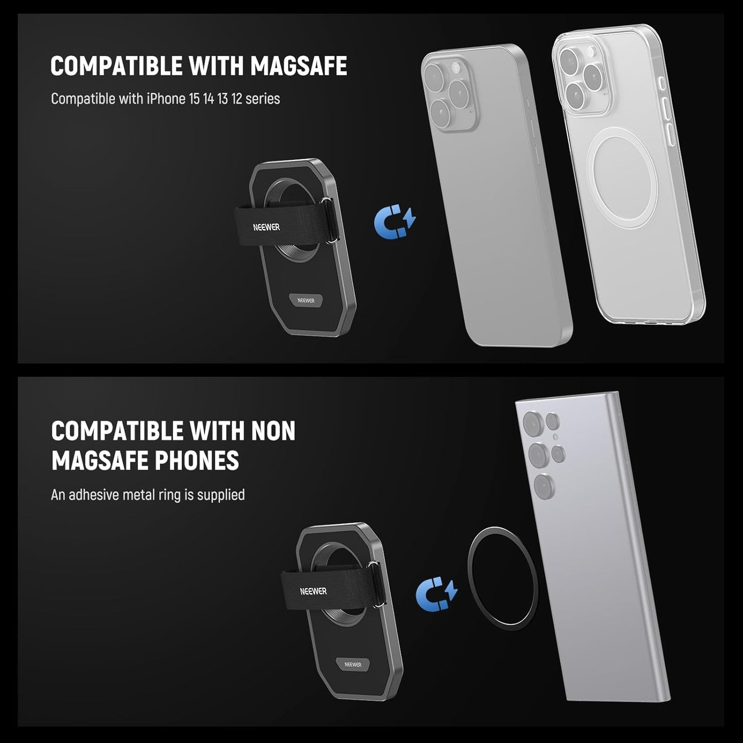 Neewer 10105277 Magnetic SSD Holder - MagSafe iPhone