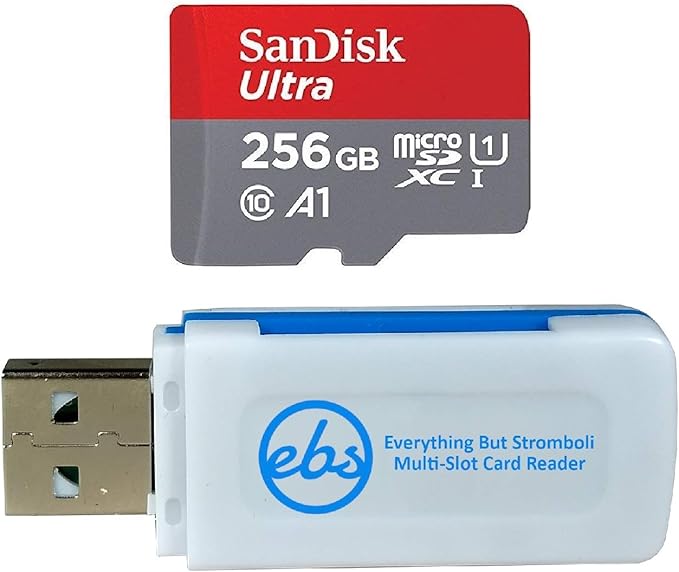 SanDisk SDSQUAR-256G-GN6MA 256GB Micro SD Card Bundle