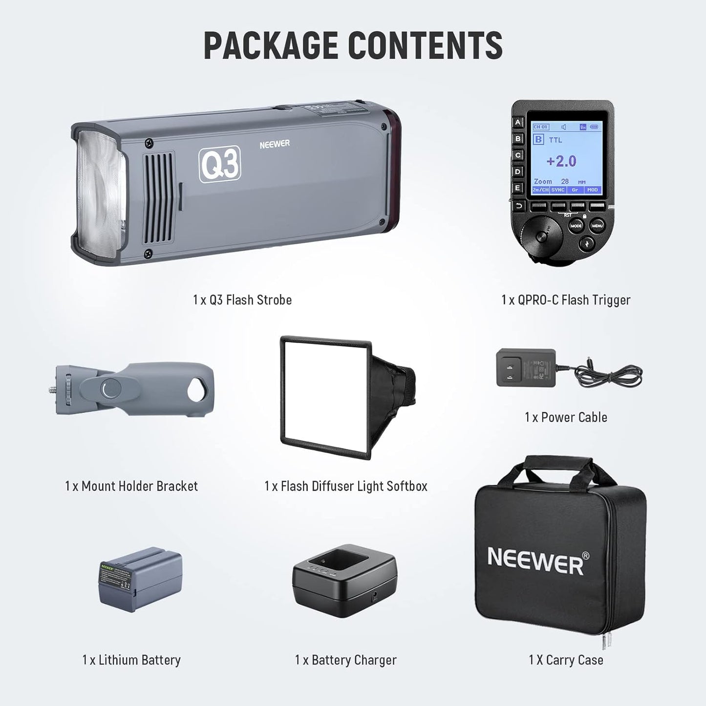 Neewer Q3 200Ws TTL Flash Strobe for Canon