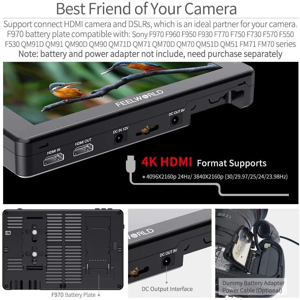 FEELWORLD LUT7 PRO+NP-F970 7" 2200nits Camera Field Monitor Bundle