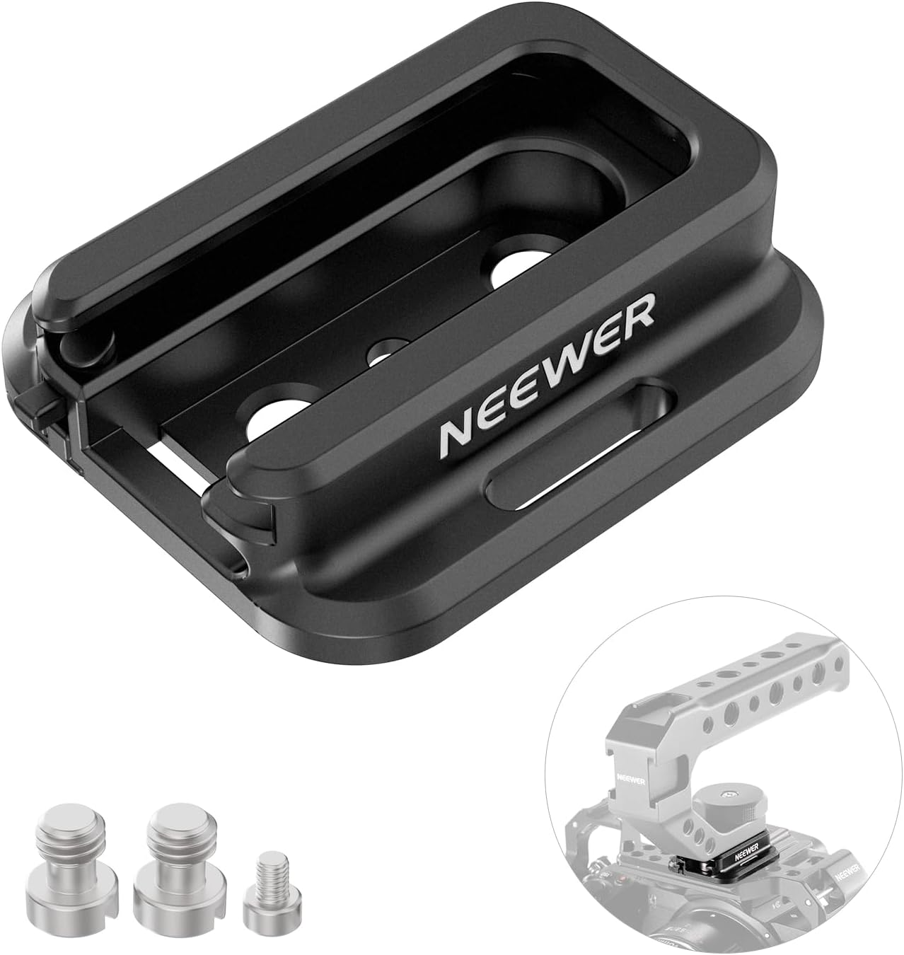 Neewer 10103126 Cold Shoe Mount Adapter 1/4" Threads
