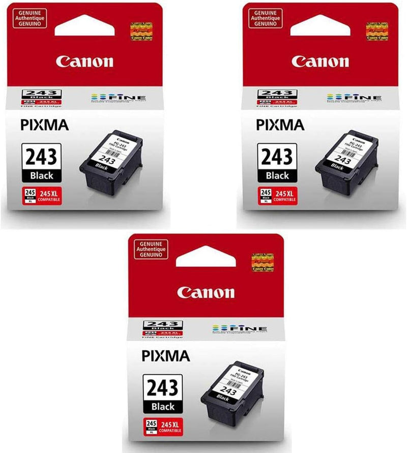 Canon 243 PG-243 Black Ink Cartridge 3-Pack — main product image