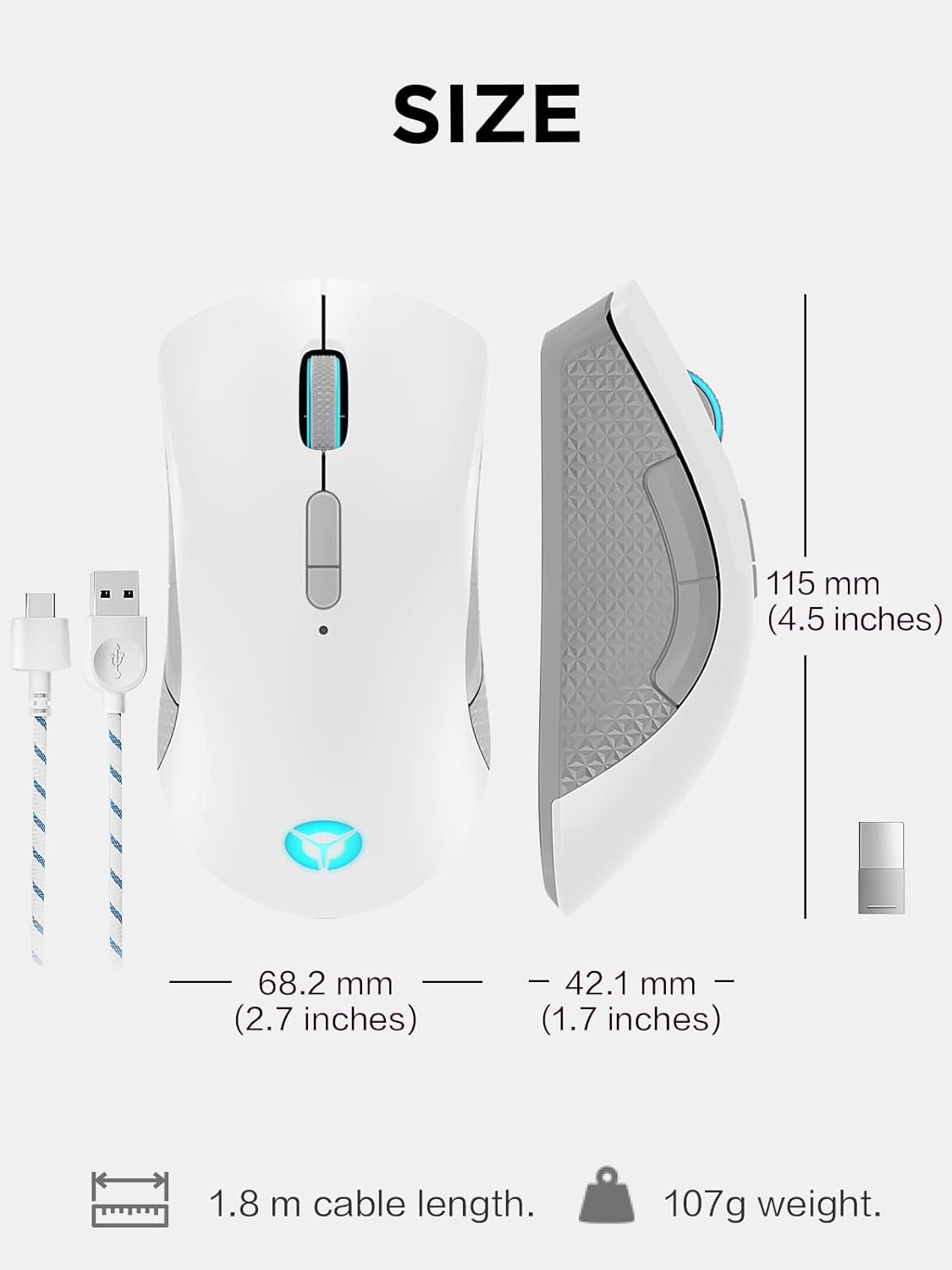 Lenovo GY51C96033 Legion M600 RGB Wireless Gaming Mouse