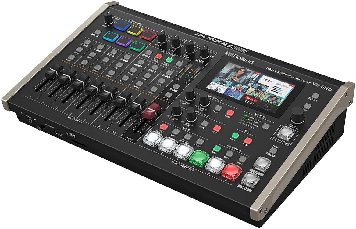 Roland VR-6HD - Direct Streaming AV Mixer, Portable Livestream Hub