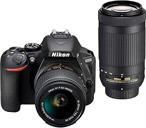 Nikon 1580B D5600 Double Zoom Lens Kit (Renewed)