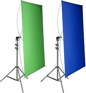 Neewer 90097683 2-in-1 Chromakey Blue/Green Backdrop with Stand