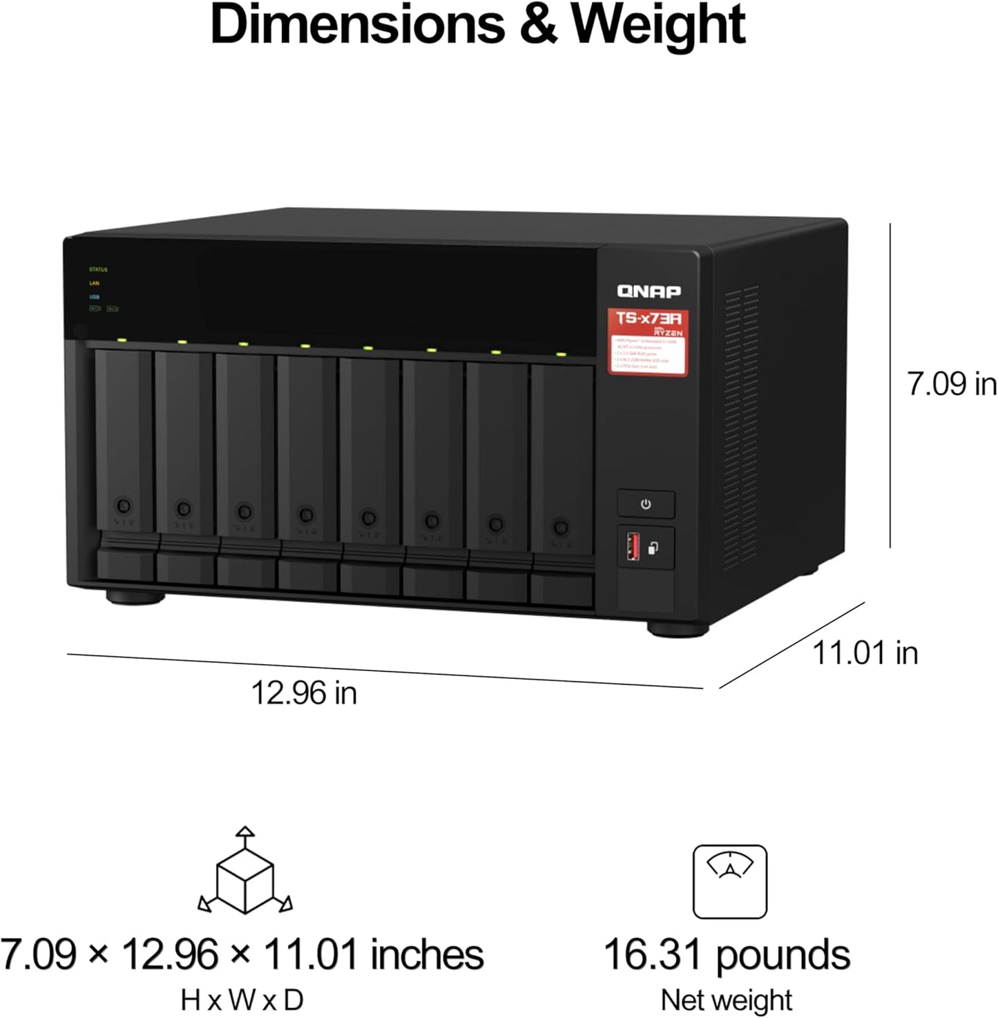 QNAP TS-873A-8G 8-Bay 2.5GbE High-Performance NAS
