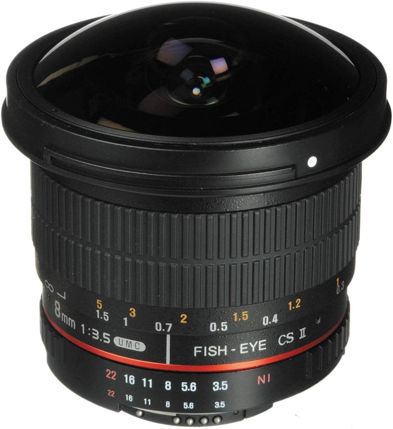 Rokinon HD8M-N 8mm f/3.5 HD Fisheye Lens — main product image