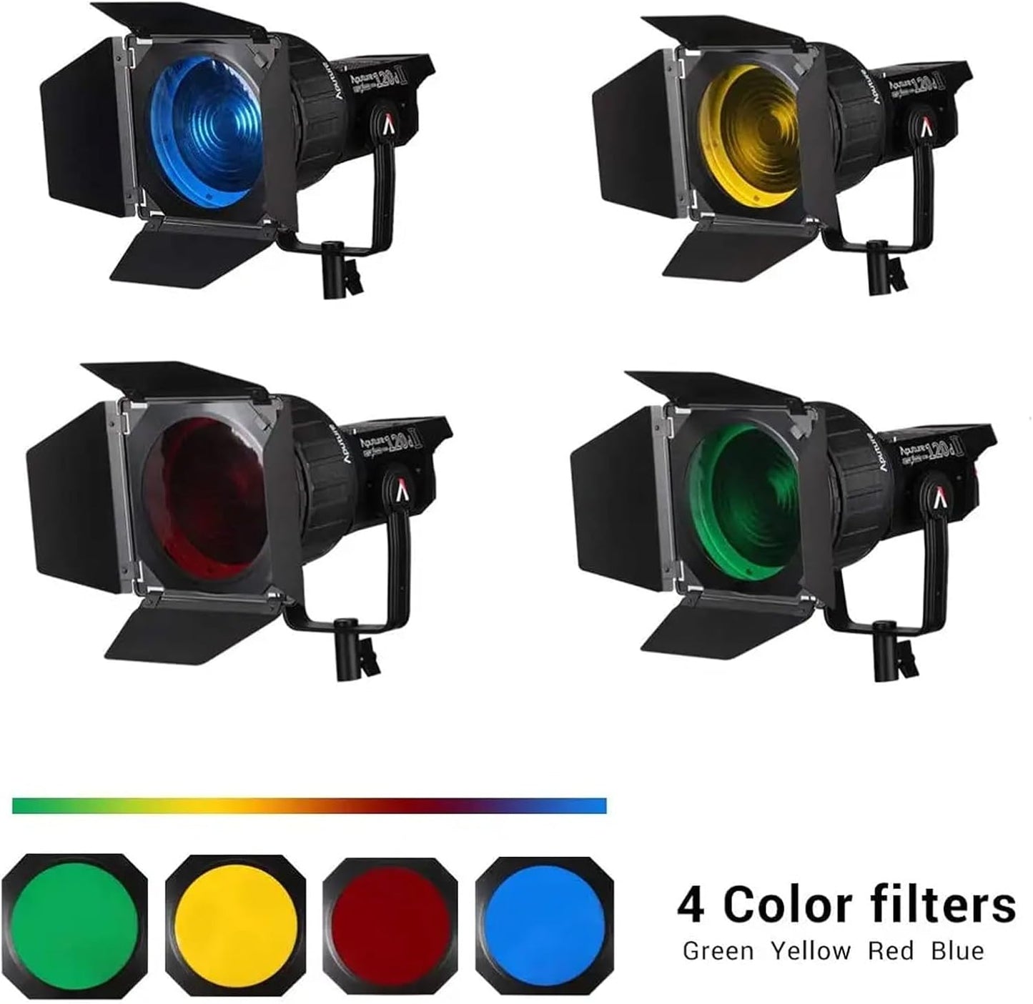 Aputure Barn Doors with Color Gels for Bowens Mount Lights