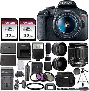 Canon T7 EOS Rebel DSLR Camera Lens Bundle