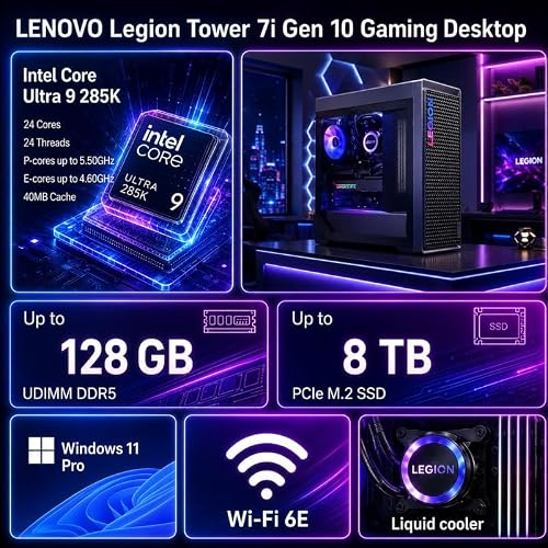 Lenovo Legion Tower 7i Gen 10 RTX 5080 Gaming Desktop — main product image