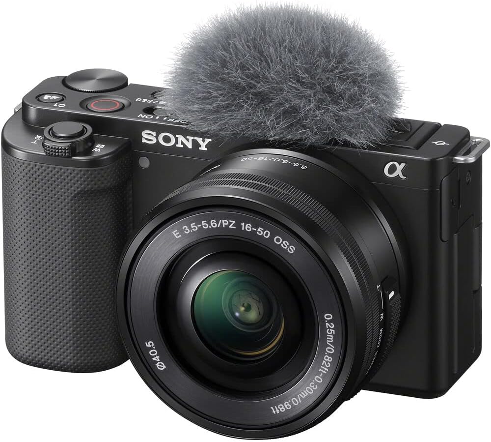 Sony ILCZV-E10L/B ZV-E10 Mirrorless Camera with 16-50mm Lens - Bundle (Renewed)