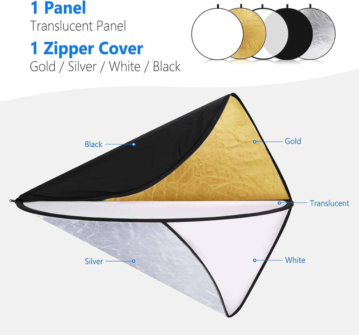 Neewer 10000675@@1 5-in-1 Collapsible Light Reflector