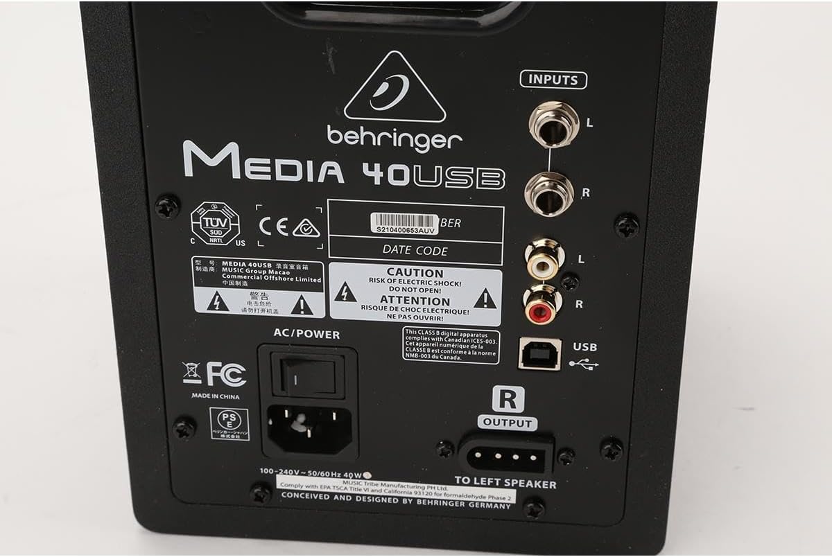 Behringer MEDIA 40USB 4-Inch Powered USB Studio Monitors
