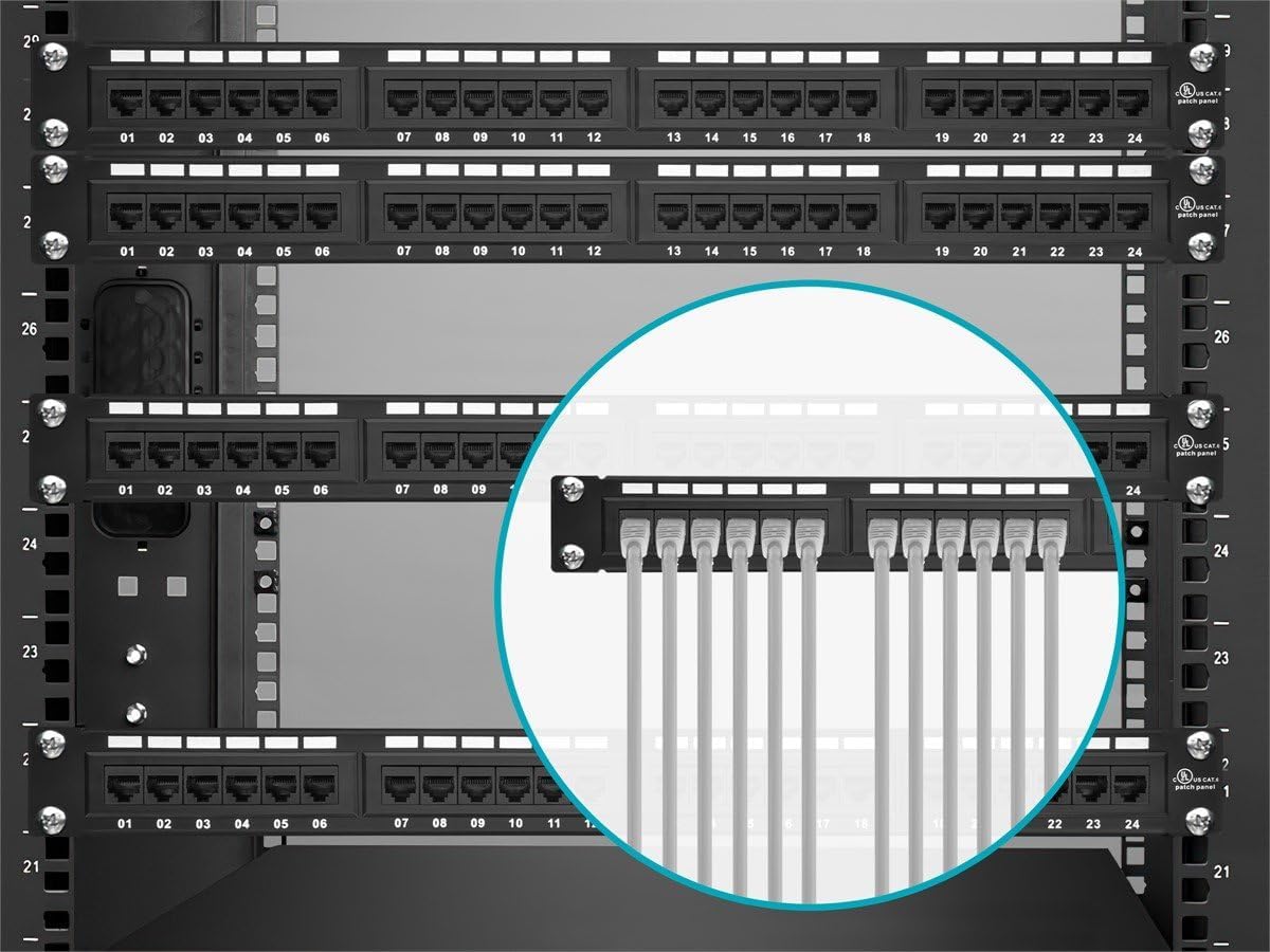 Monoprice N252-024 Cat6 Patch Panel 24-Port