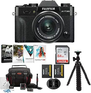Fujifilm X-T30 Mirrorless Camera 15-45mm Lens Bundle