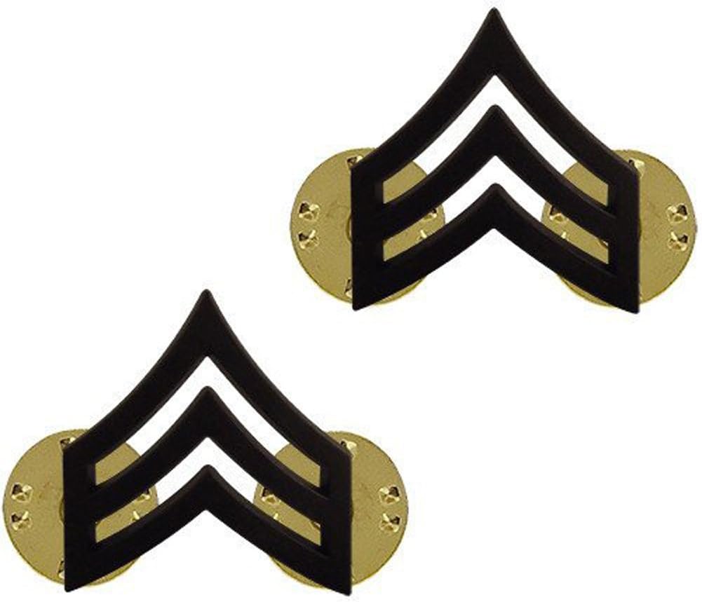 Vanguard 3453800S SGT Army Collar Pins Black