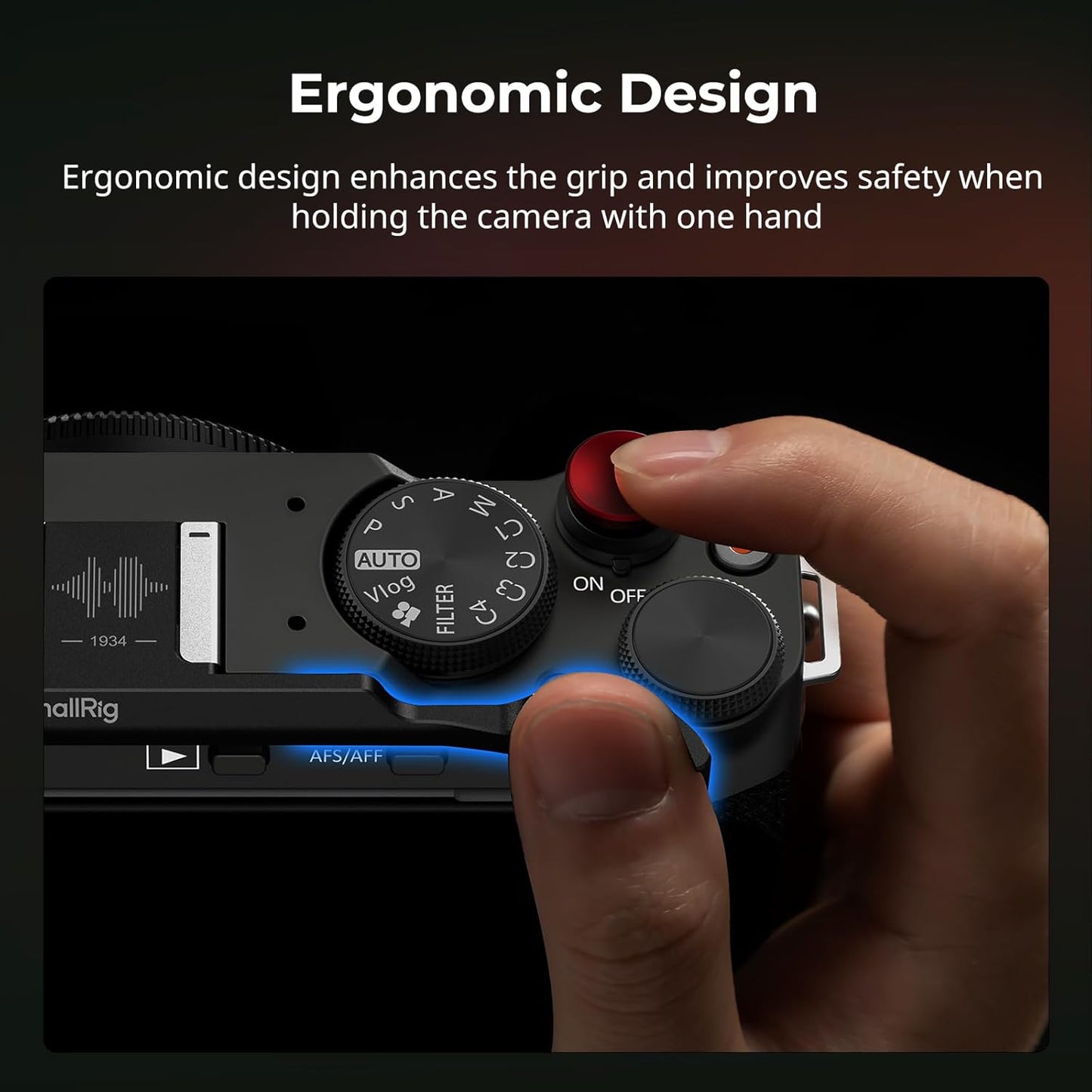 SmallRig 4878 FUJIFILM X-M5 Thumb Grip Hot Shoe Cover Black