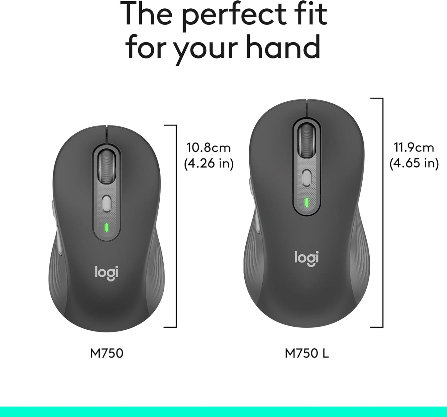 Logitech 910-007508 Signature Plus M750L Wireless Mouse Graphite