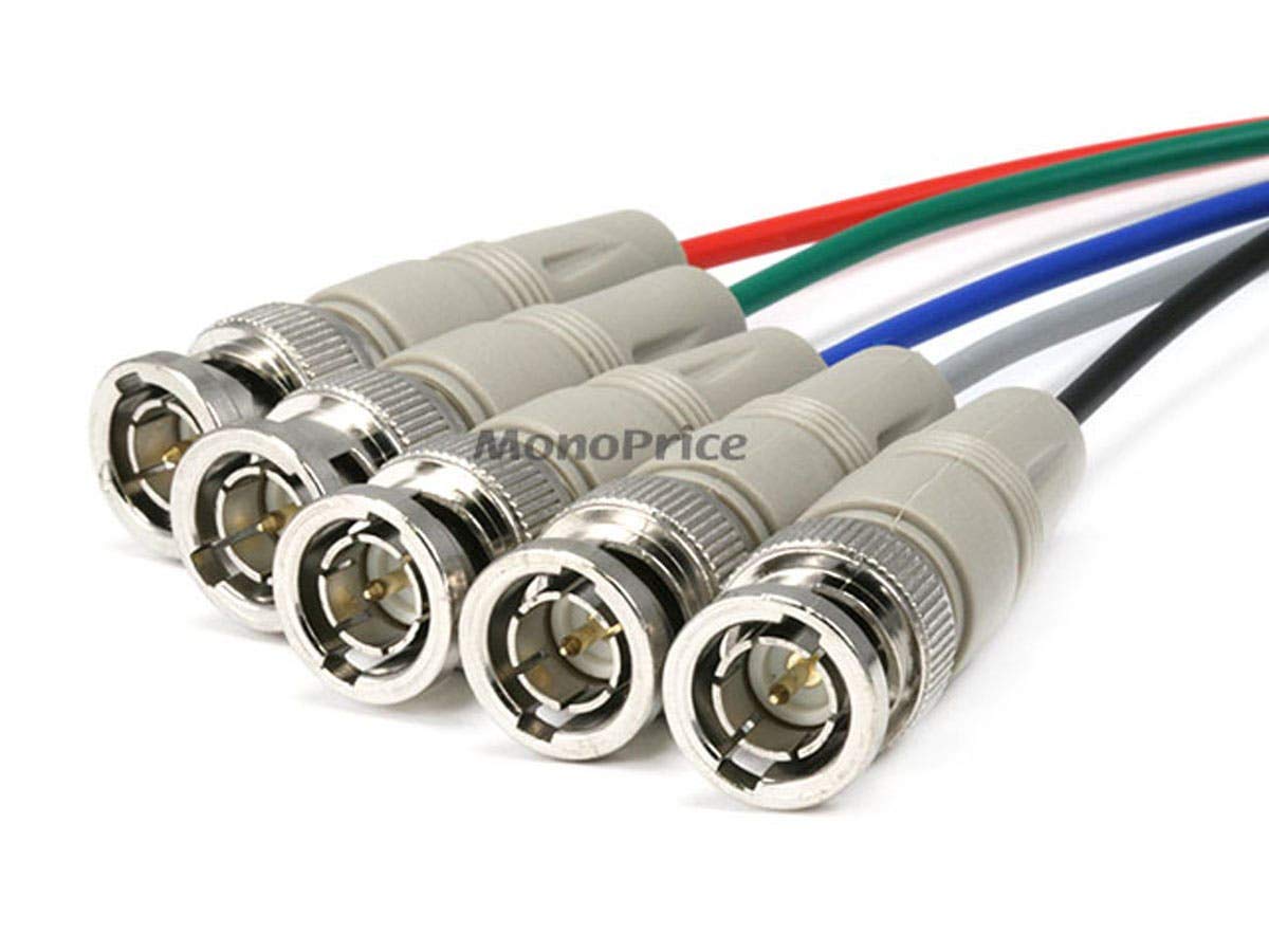 Monoprice 100091 6ft BNC RGB Video Cable White