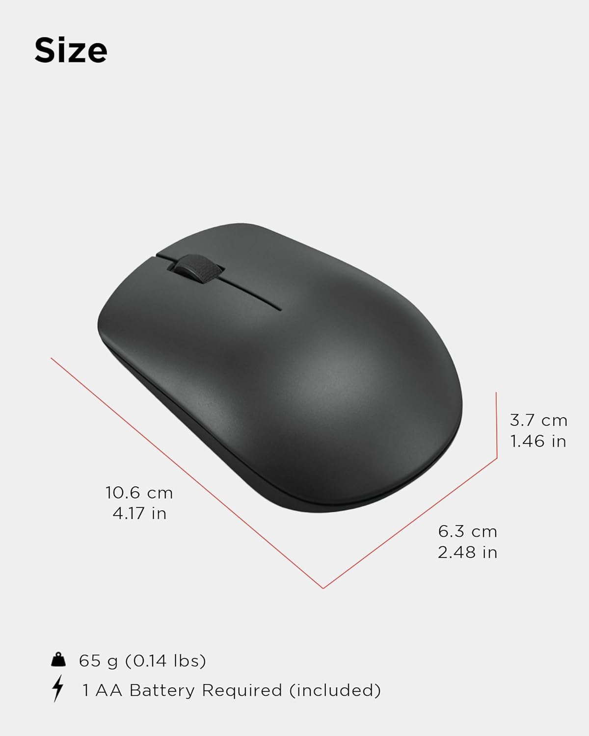 Lenovo 530MOUSE Wireless Ambidextrous PC Mouse