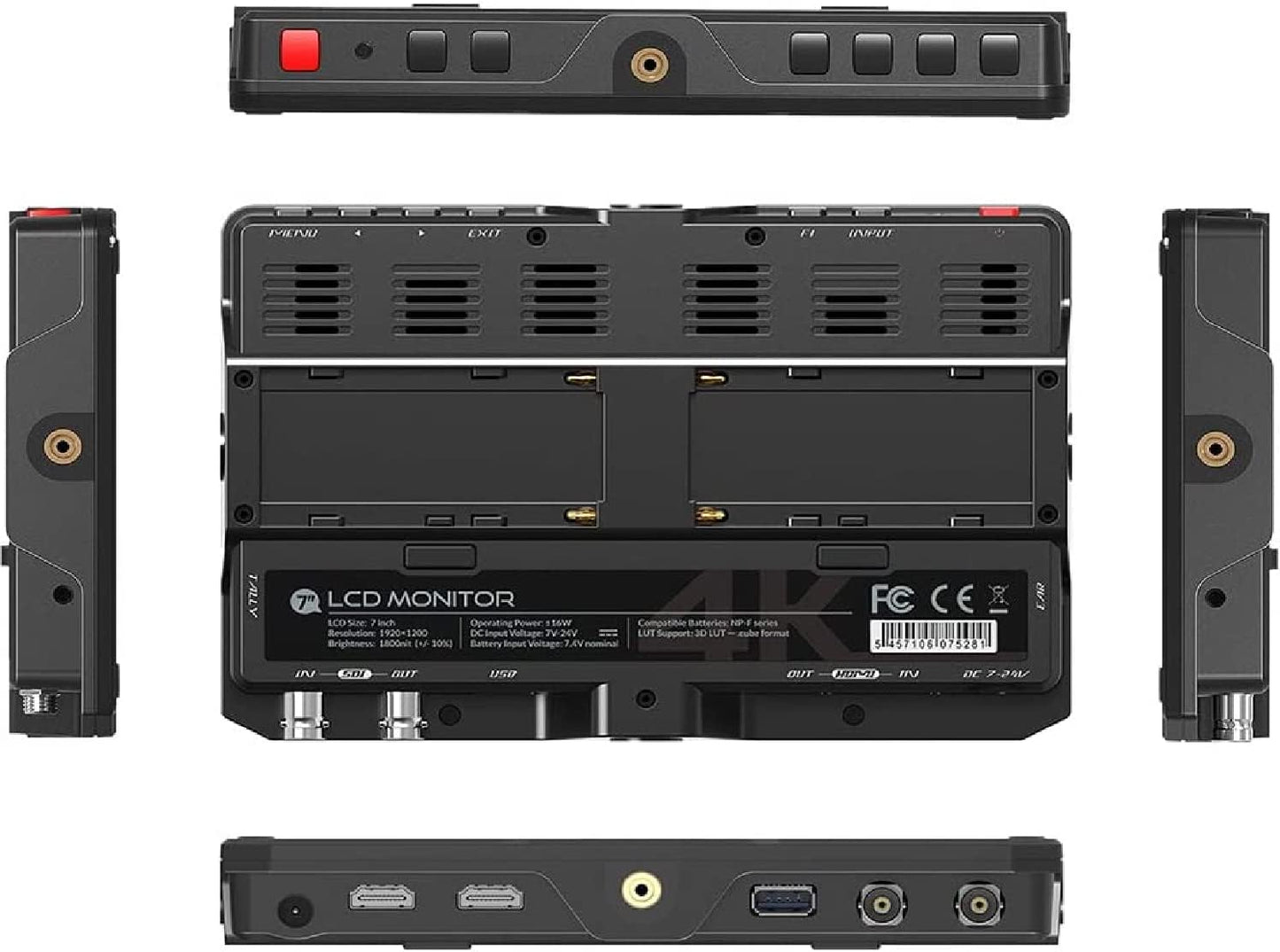 Lilliput H7S 7" 4K HDMI SDI Field Monitor