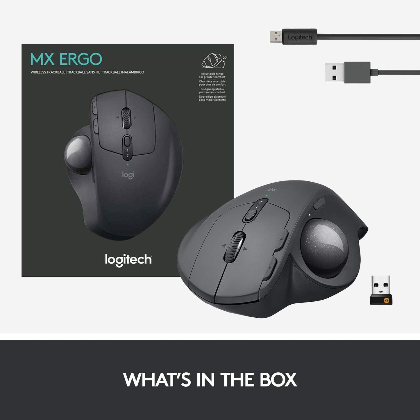 Logitech 910-005177 MX Ergo Wireless Trackball Mouse