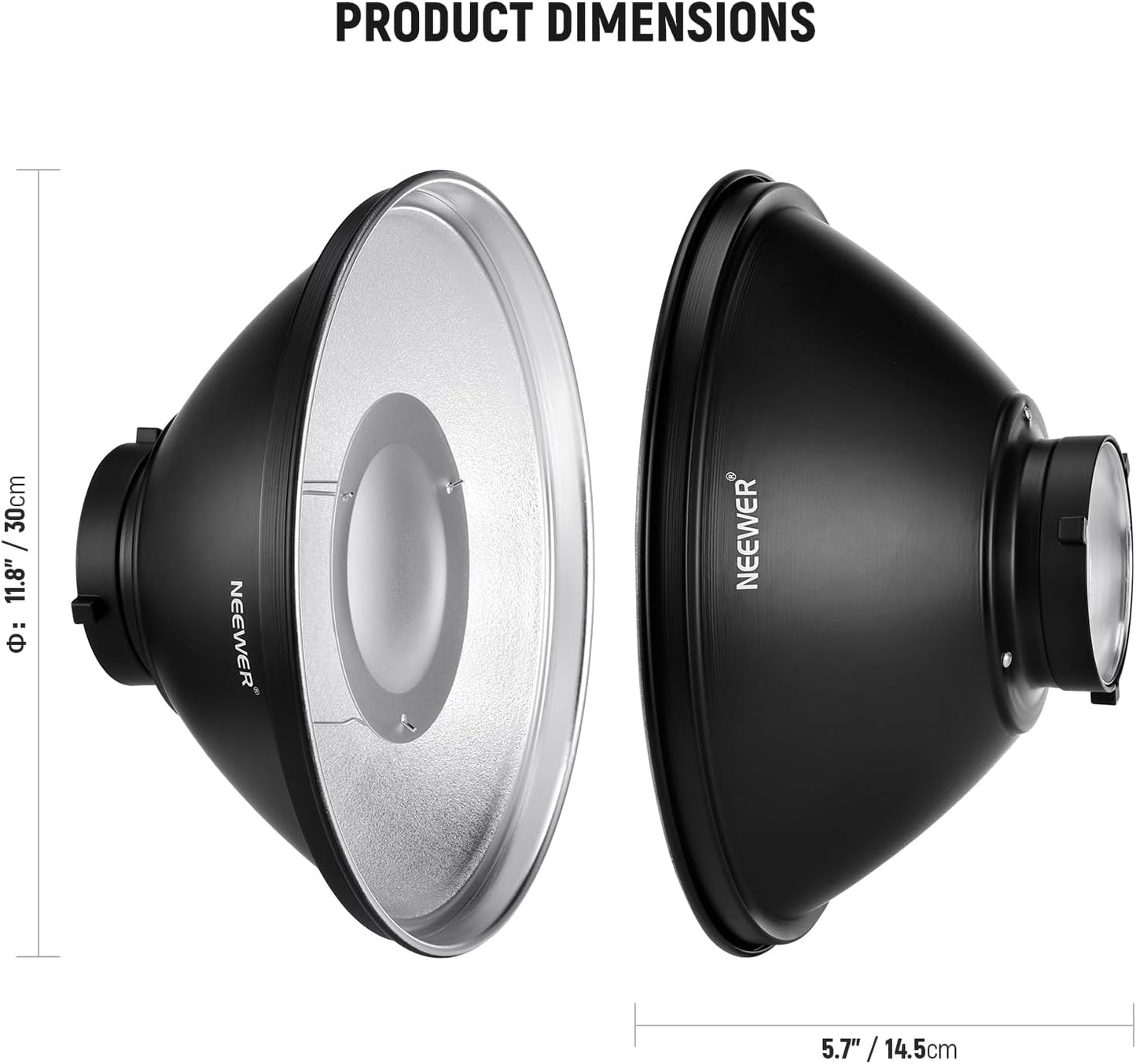 Neewer 10102504 12" Bowens Mount Beauty Dish Kit