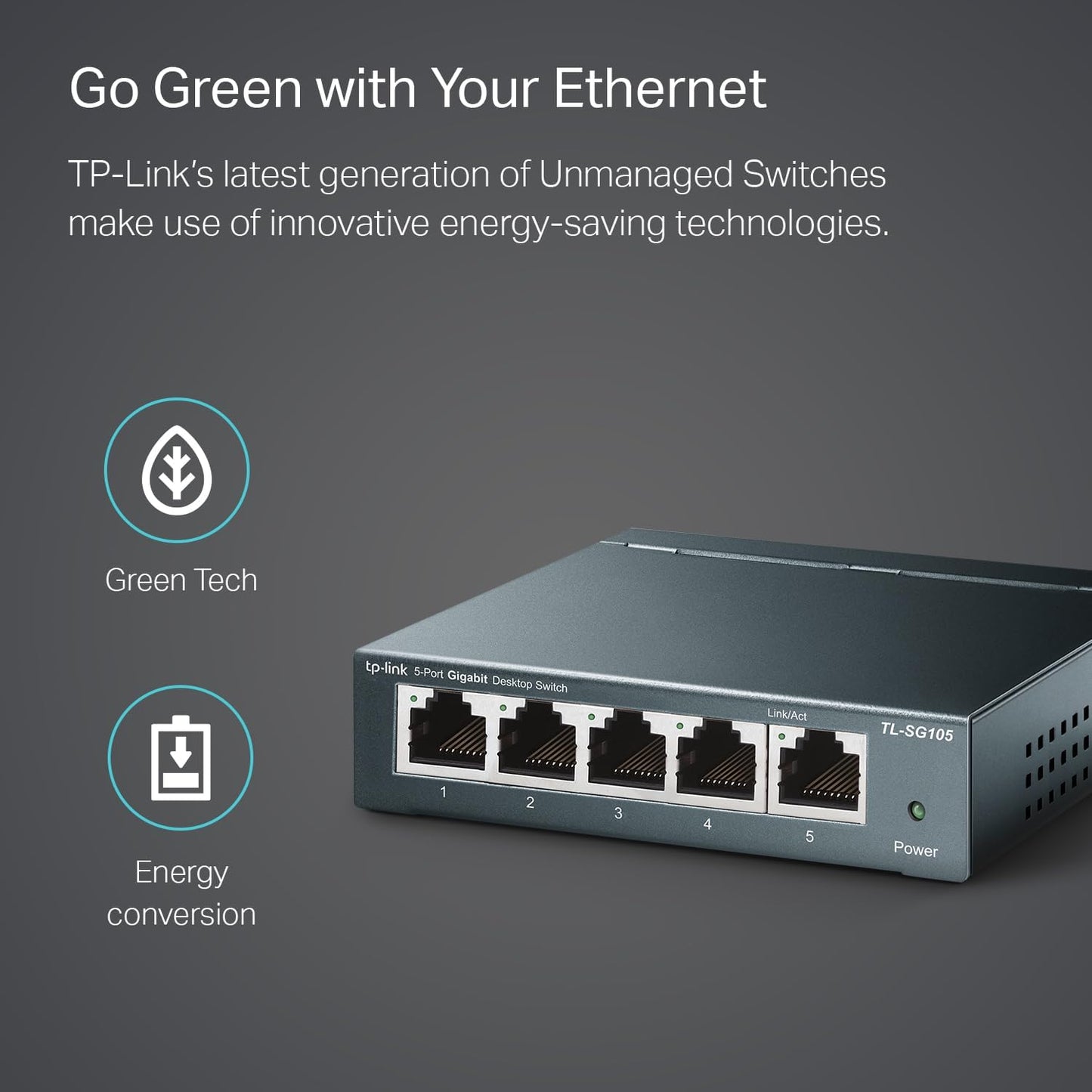 TP-Link TL-SG105 5-Port Gigabit Ethernet Network Switch