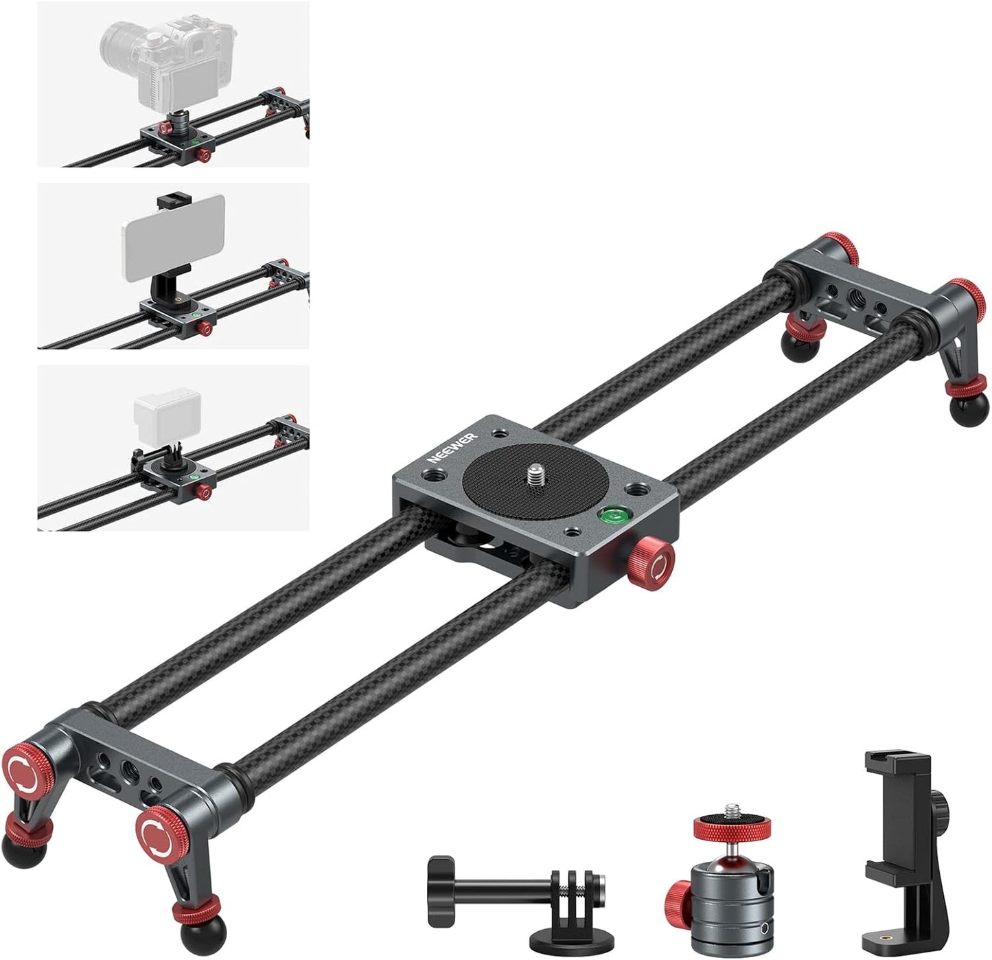 Neewer CS1M 16" Carbon Fiber Camera Slider Dolly