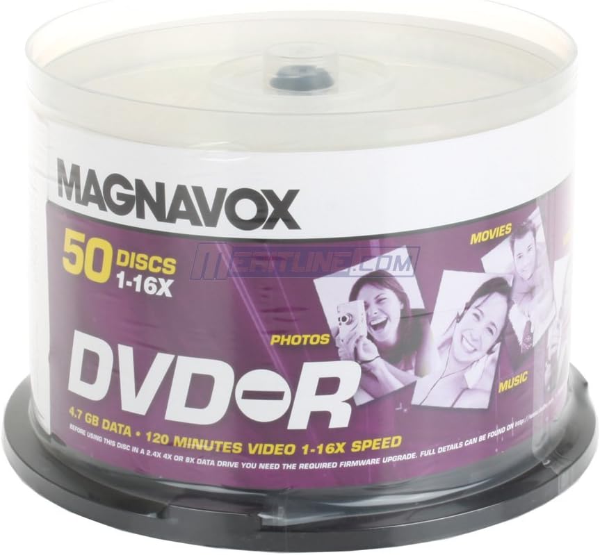 Magnavox dm4m6b50f/17 16X DVD-R Write-Once Disc Spindle