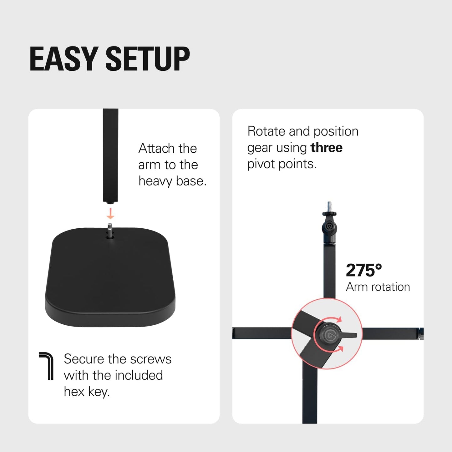 Elgato 20AAU9901 Wave Microphone Desk Stand
