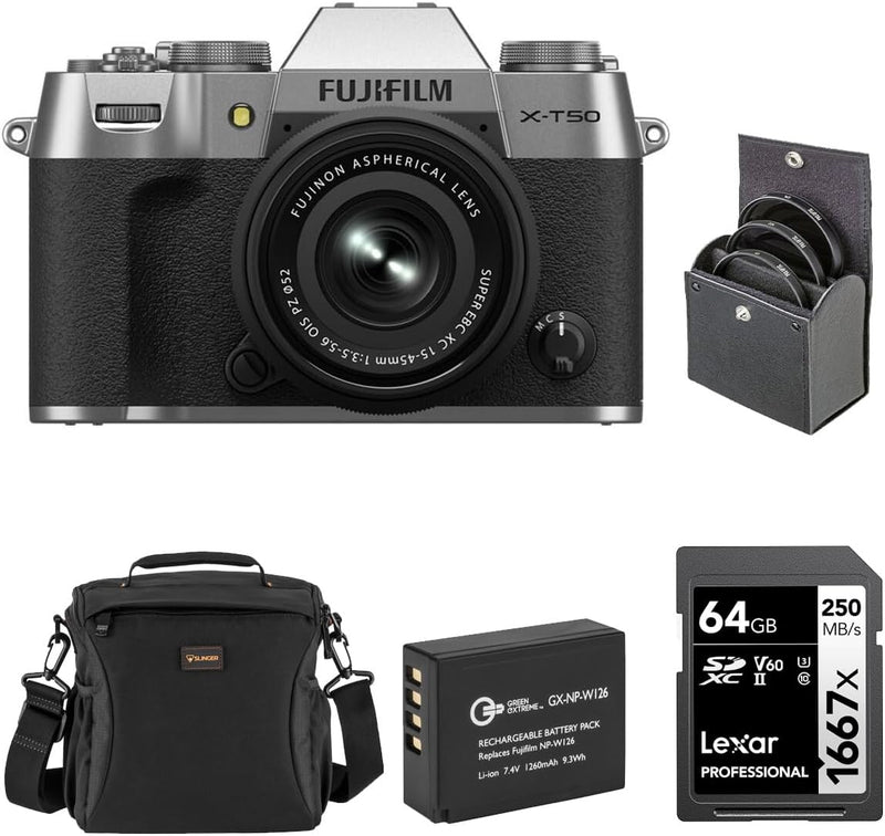 Fujifilm FUJIFILM X-T50 Mirrorless Camera XC 15-45mm Kit — main product image
